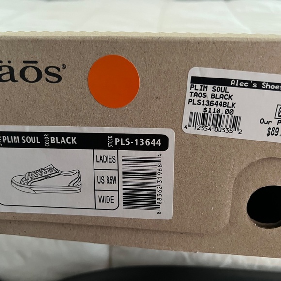 WOMENS TAOS PRIM SOUL black sneakers size 8.5 wide - Picture 5 of 5